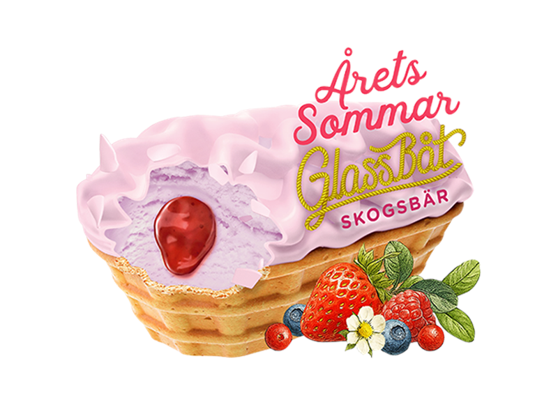 Årets SommarGlassbåt 2026 - Skogsbär